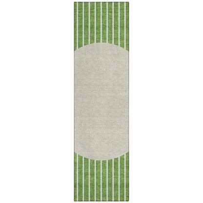 Ember Green Washable Indoor-Outdoor Rug-Outdoor Rugs-LOOMLAN Rugs-2'3" x 7'6"-LOOMLAN