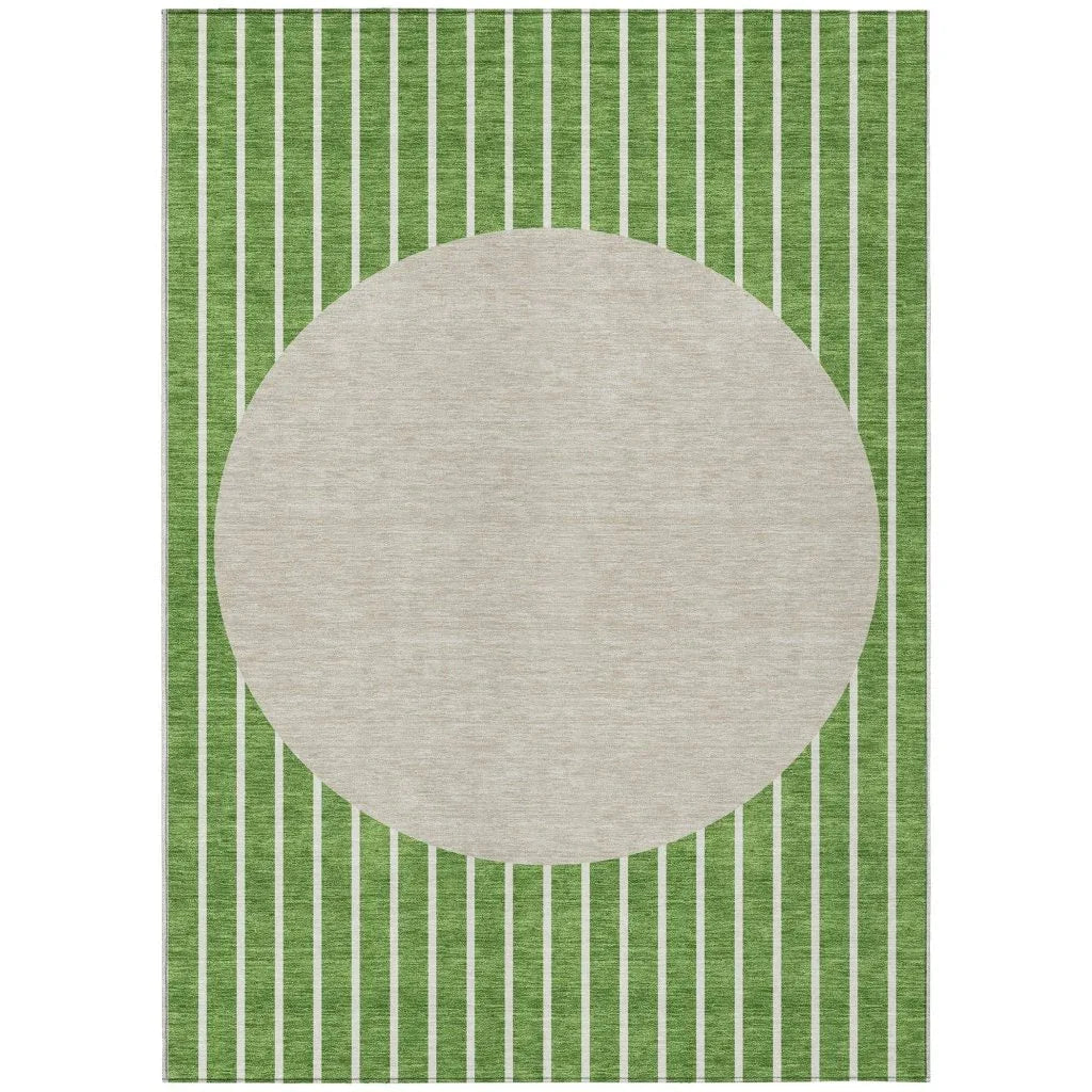 Ember Green Washable Indoor-Outdoor Rug-Outdoor Rugs-LOOMLAN Rugs-2'6" x 3'10"-LOOMLAN