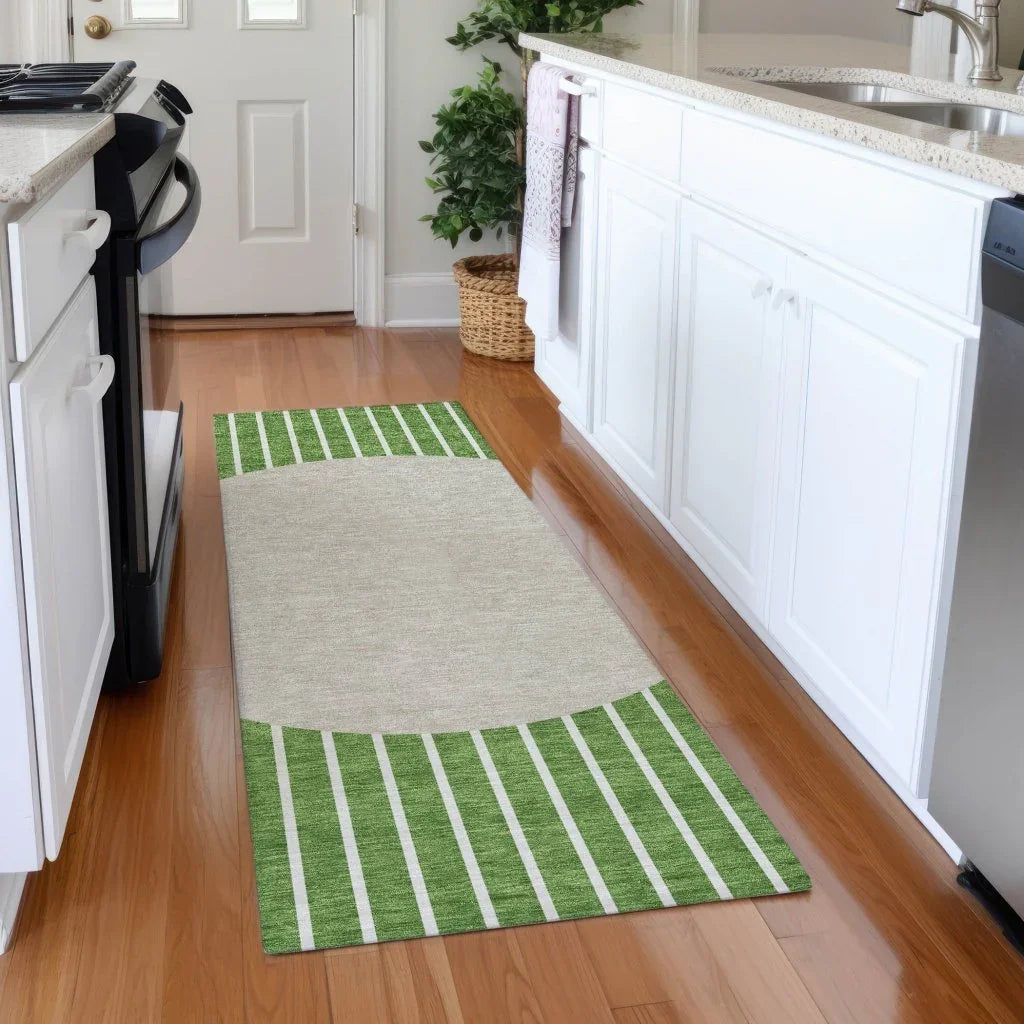 Ember Green Washable Indoor-Outdoor Rug-Outdoor Rugs-LOOMLAN Rugs-LOOMLAN