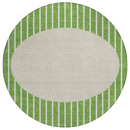 Ember Green Washable Indoor-Outdoor Rug-Outdoor Rugs-LOOMLAN Rugs-8' x 8'-LOOMLAN