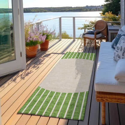 Ember Green Washable Indoor-Outdoor Rug-Outdoor Rugs-LOOMLAN Rugs-LOOMLAN
