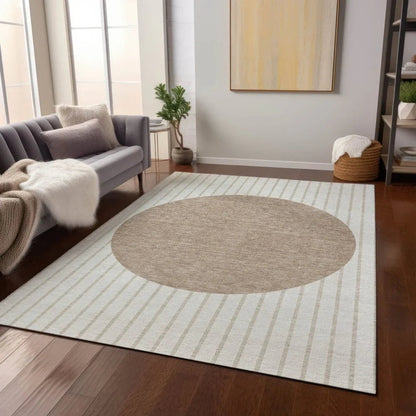 Ember Ivory Washable Indoor-Outdoor Rug-Outdoor Rugs-LOOMLAN Rugs-LOOMLAN