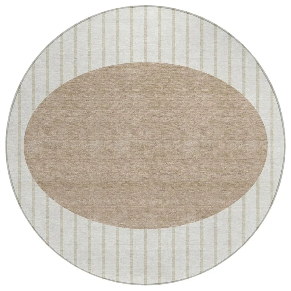 Ember Ivory Washable Indoor-Outdoor Rug-Outdoor Rugs-LOOMLAN Rugs-8' x 8'-LOOMLAN