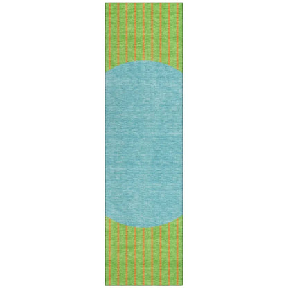 Ember Lime Washable Indoor-Outdoor Rug-Outdoor Rugs-LOOMLAN Rugs-2'3" x 7'6"-LOOMLAN
