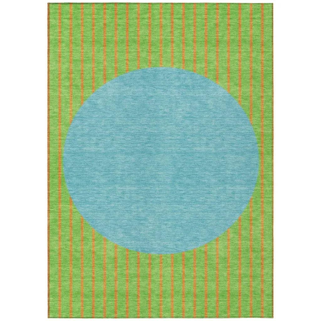 Ember Lime Washable Indoor-Outdoor Rug-Outdoor Rugs-LOOMLAN Rugs-2'6" x 3'10"-LOOMLAN