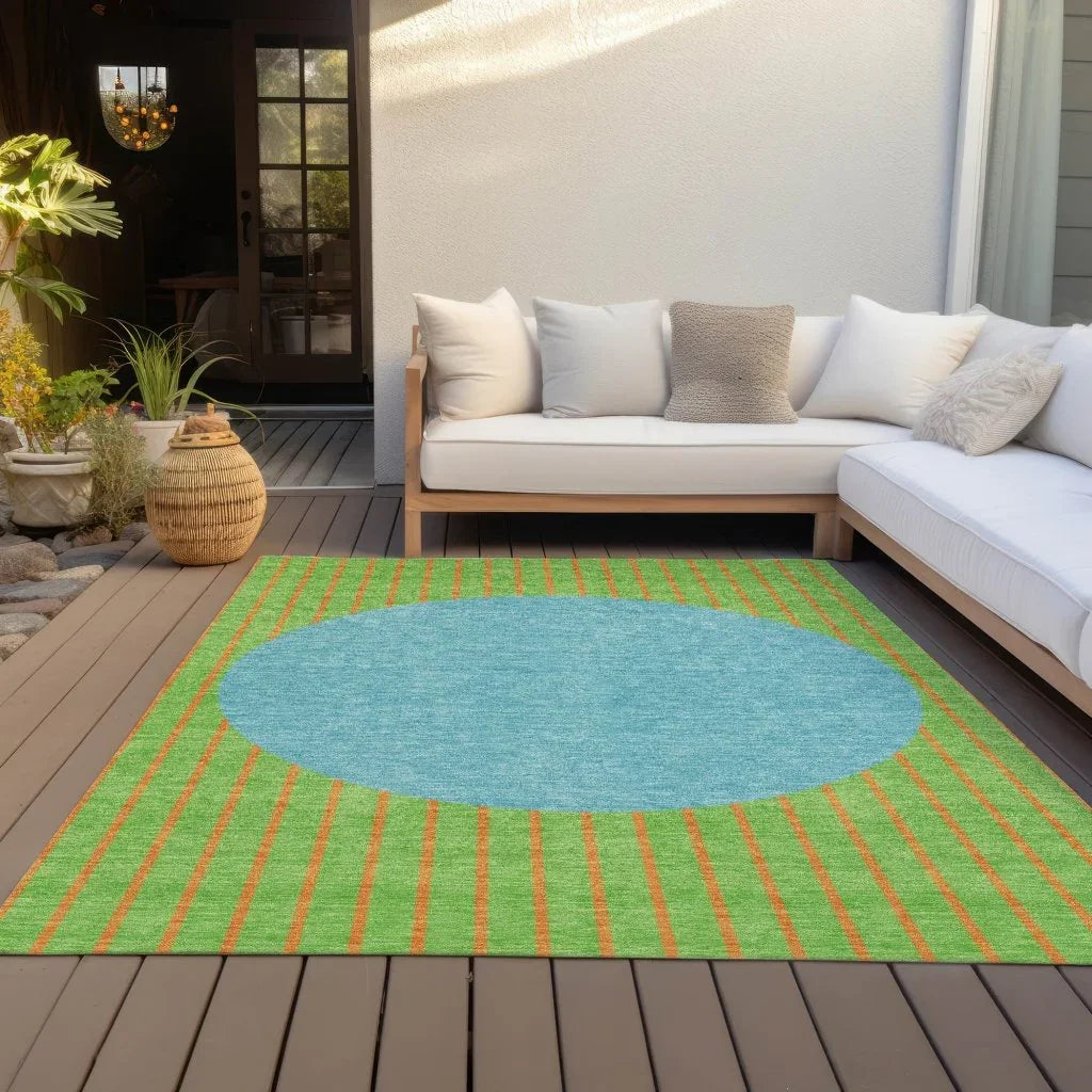 Ember Lime Washable Indoor-Outdoor Rug-Outdoor Rugs-LOOMLAN Rugs-LOOMLAN
