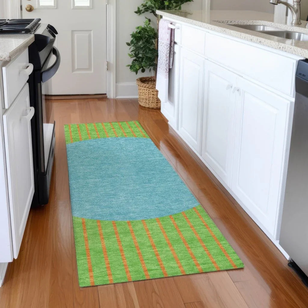 Ember Lime Washable Indoor-Outdoor Rug-Outdoor Rugs-LOOMLAN Rugs-LOOMLAN