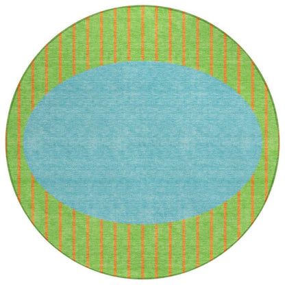 Ember Lime Washable Indoor-Outdoor Rug-Outdoor Rugs-LOOMLAN Rugs-8' x 8'-LOOMLAN