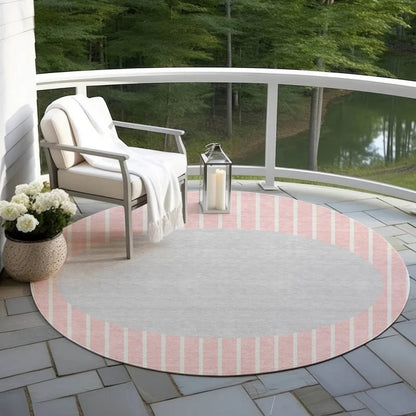 Ember Pink Washable Indoor-Outdoor Rug-Outdoor Rugs-LOOMLAN Rugs-LOOMLAN