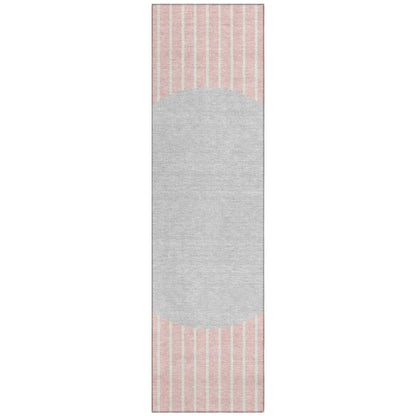 Ember Pink Washable Indoor-Outdoor Rug-Outdoor Rugs-LOOMLAN Rugs-2'3" x 7'6"-LOOMLAN