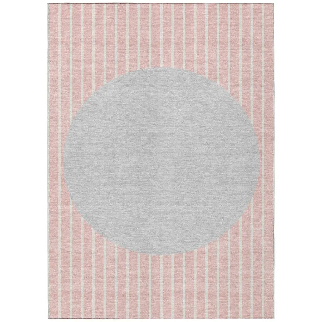 Ember Pink Washable Indoor-Outdoor Rug-Outdoor Rugs-LOOMLAN Rugs-2'6" x 3'10"-LOOMLAN