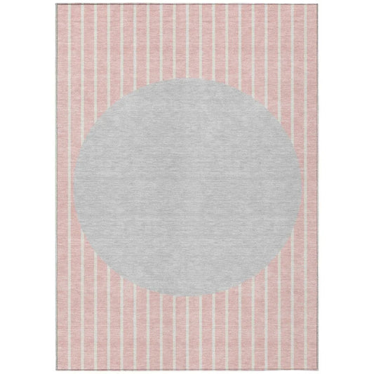 Ember Pink Washable Indoor-Outdoor Rug-Outdoor Rugs-LOOMLAN Rugs-2'6" x 3'10"-LOOMLAN