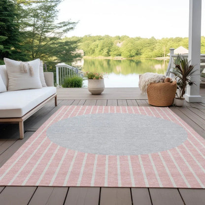 Ember Pink Washable Indoor-Outdoor Rug-Outdoor Rugs-LOOMLAN Rugs-LOOMLAN