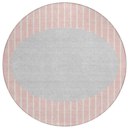 Ember Pink Washable Indoor-Outdoor Rug-Outdoor Rugs-LOOMLAN Rugs-8' x 8'-LOOMLAN