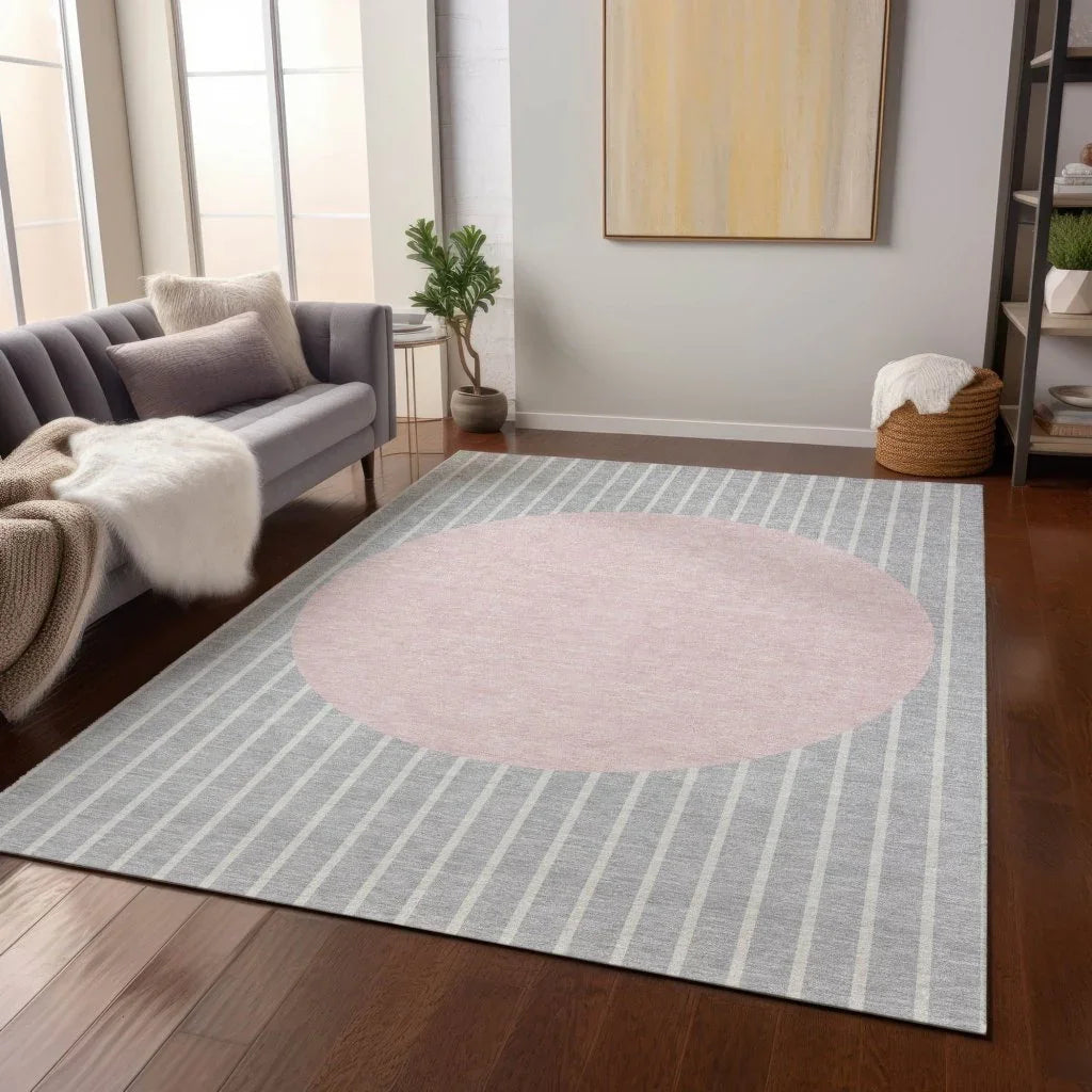 Ember Silver Washable Indoor-Outdoor Rug-Outdoor Rugs-LOOMLAN Rugs-LOOMLAN