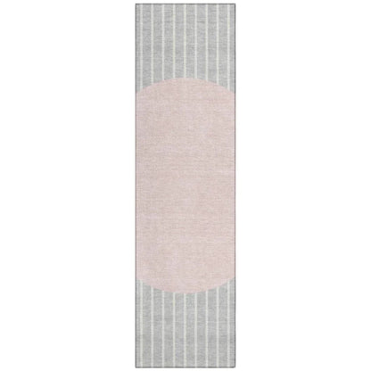 Ember Silver Washable Indoor-Outdoor Rug-Outdoor Rugs-LOOMLAN Rugs-2'3" x 7'6"-LOOMLAN