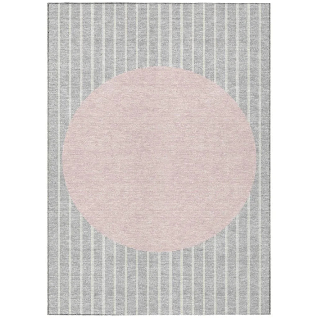 Ember Silver Washable Indoor-Outdoor Rug-Outdoor Rugs-LOOMLAN Rugs-2'6" x 3'10"-LOOMLAN