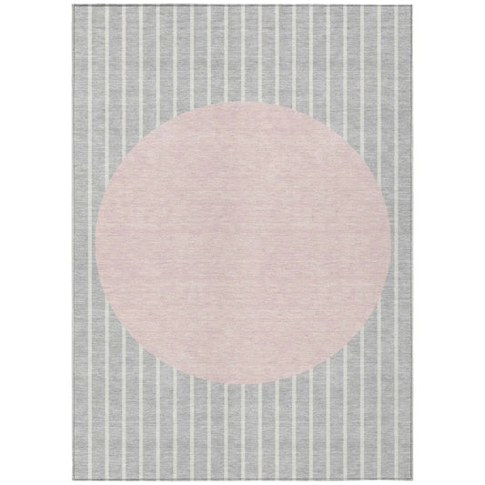 Ember Silver Washable Indoor-Outdoor Rug-Outdoor Rugs-LOOMLAN Rugs-2'6" x 3'10"-LOOMLAN