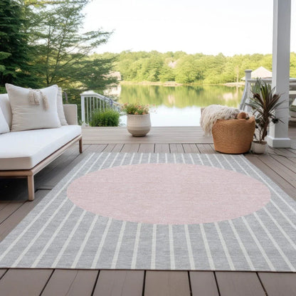 Ember Silver Washable Indoor-Outdoor Rug-Outdoor Rugs-LOOMLAN Rugs-LOOMLAN