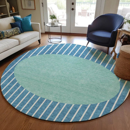 Ember Teal Washable Indoor-Outdoor Rug-Outdoor Rugs-LOOMLAN Rugs-LOOMLAN