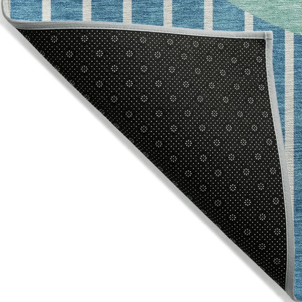Ember Teal Washable Indoor-Outdoor Rug-Outdoor Rugs-LOOMLAN Rugs-LOOMLAN