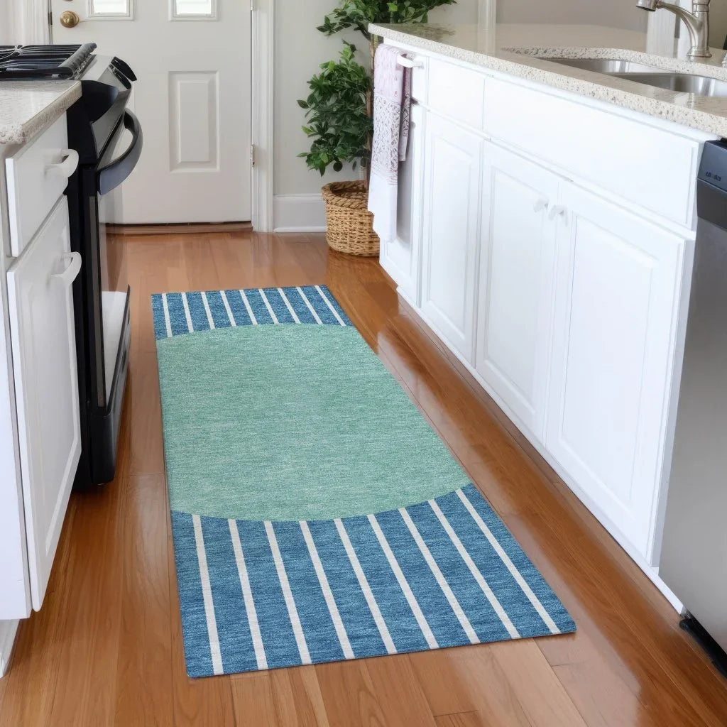 Ember Teal Washable Indoor-Outdoor Rug-Outdoor Rugs-LOOMLAN Rugs-LOOMLAN