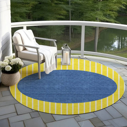 Ember Yellow Washable Indoor-Outdoor Rug-Outdoor Rugs-LOOMLAN Rugs-LOOMLAN