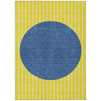 Ember Yellow Washable Indoor-Outdoor Rug-Outdoor Rugs-LOOMLAN Rugs-2'6" x 3'10"-LOOMLAN