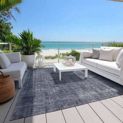 Emberith Blue Washable Indoor - Outdoor Rug - LOOMLAN - LOOMLAN Rugs - Outdoor Rugs