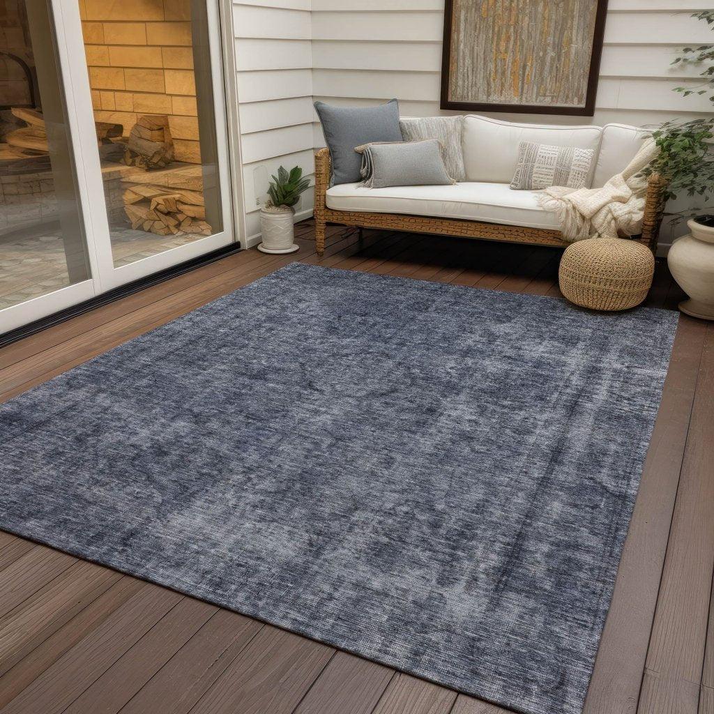 Emberith Blue Washable Indoor - Outdoor Rug - LOOMLAN - LOOMLAN Rugs - Outdoor Rugs