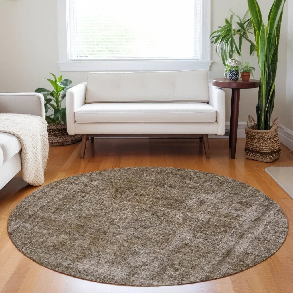 Emberith Brown Washable Indoor - Outdoor Rug - LOOMLAN - LOOMLAN Rugs - Outdoor Rugs