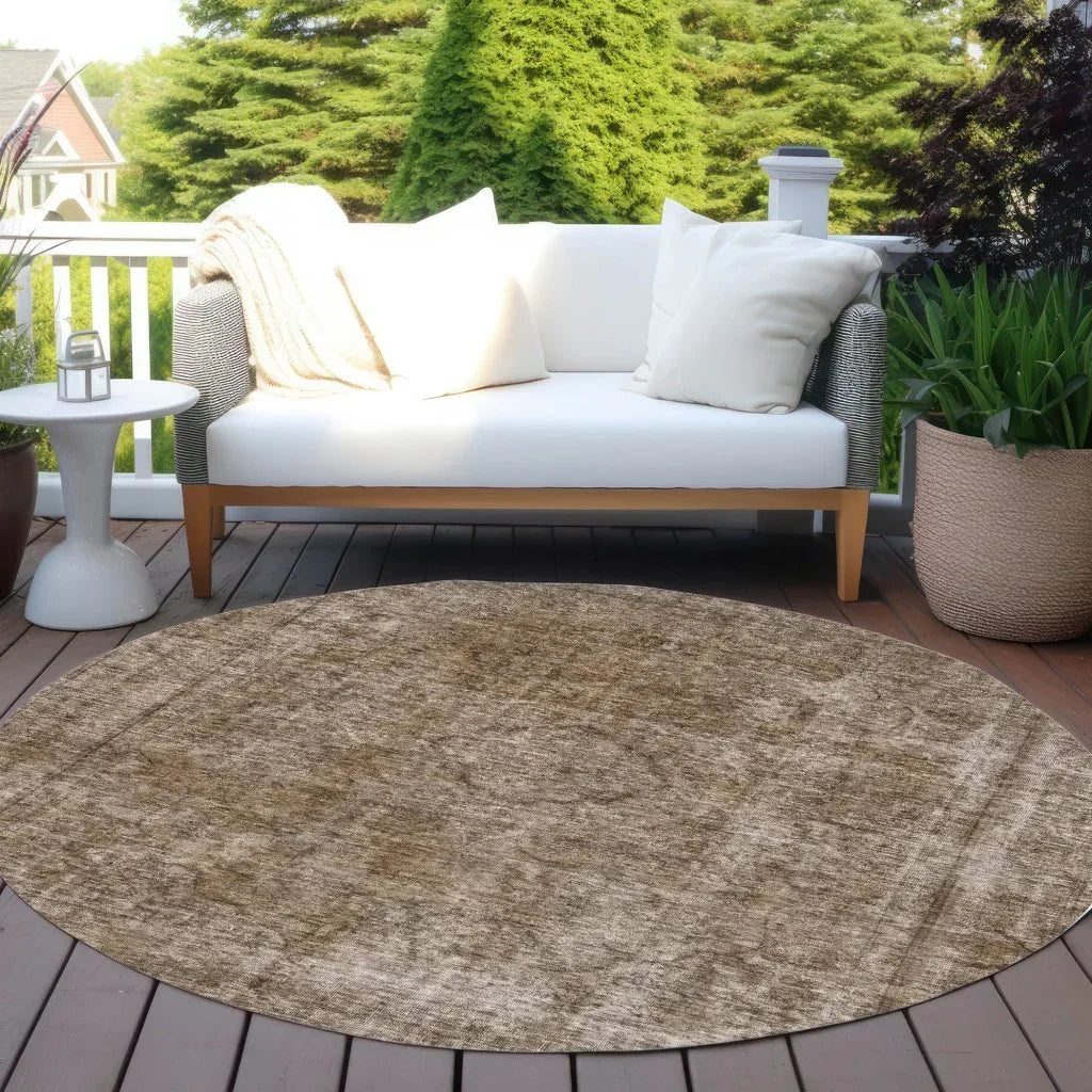 Emberith Brown Washable Indoor - Outdoor Rug - LOOMLAN - LOOMLAN Rugs - Outdoor Rugs