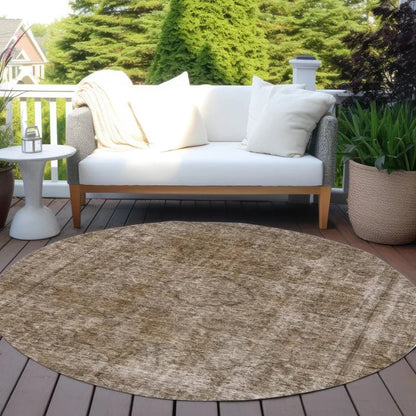 Emberith Brown Washable Indoor - Outdoor Rug - LOOMLAN - LOOMLAN Rugs - Outdoor Rugs