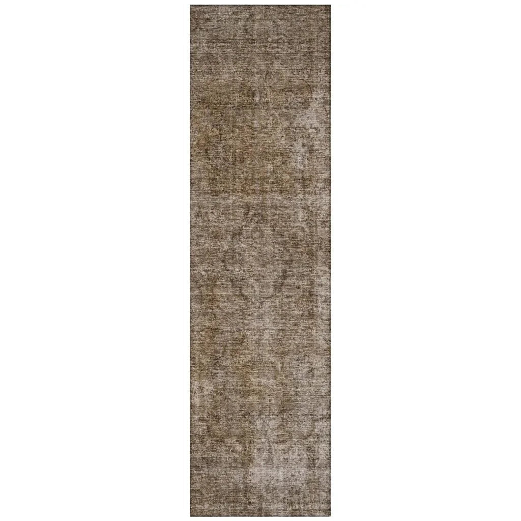 Emberith Brown Washable Indoor - Outdoor Rug - LOOMLAN - LOOMLAN Rugs - Outdoor Rugs