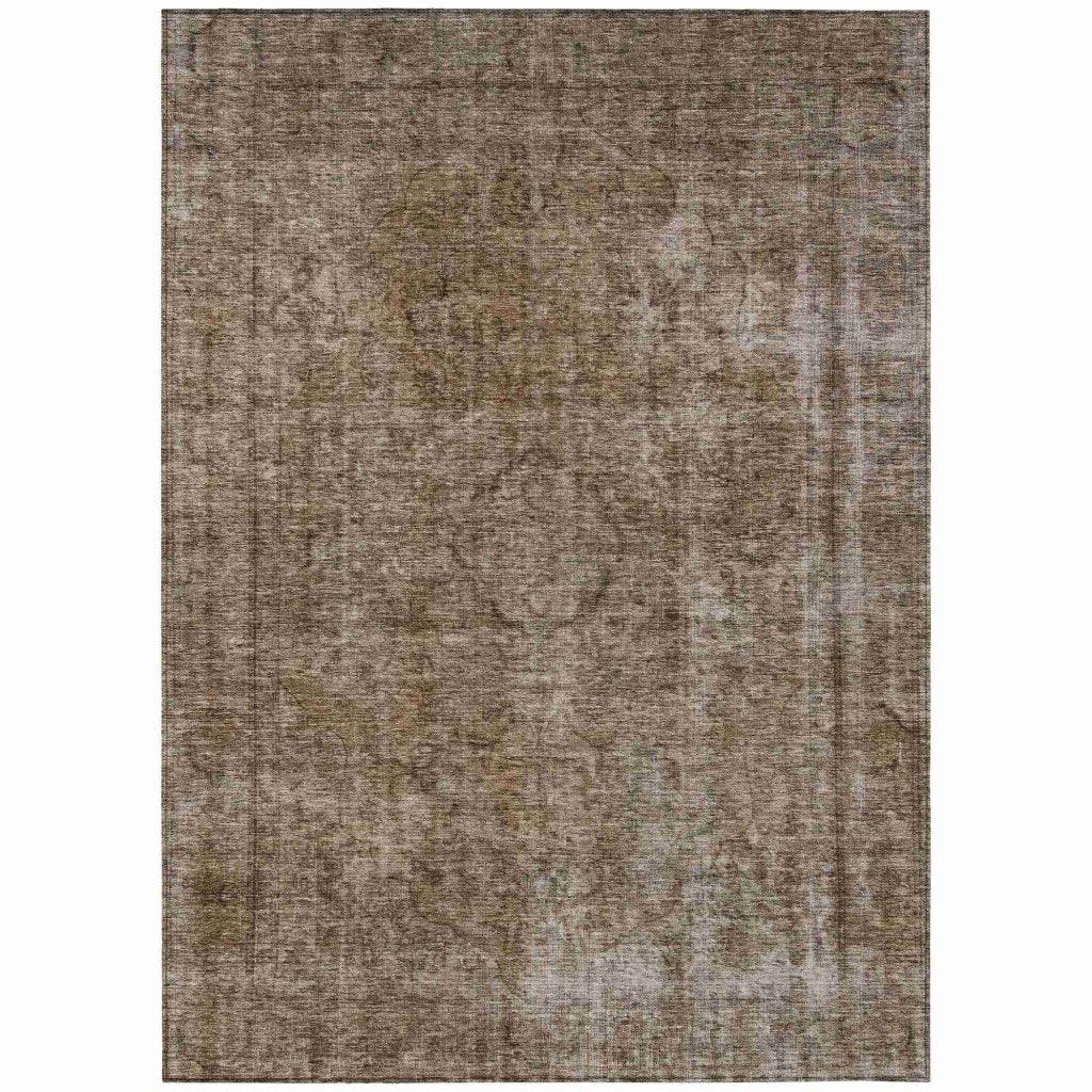 Emberith Brown Washable Indoor - Outdoor Rug - LOOMLAN - LOOMLAN Rugs - Outdoor Rugs