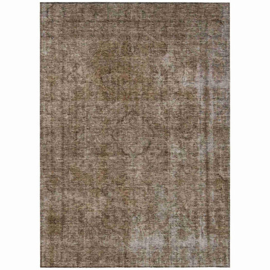 Emberith Brown Washable Indoor - Outdoor Rug - LOOMLAN - LOOMLAN Rugs - Outdoor Rugs