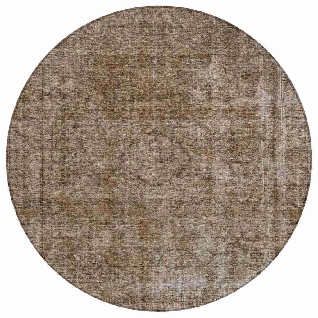 Emberith Brown Washable Indoor - Outdoor Rug - LOOMLAN - LOOMLAN Rugs - Outdoor Rugs