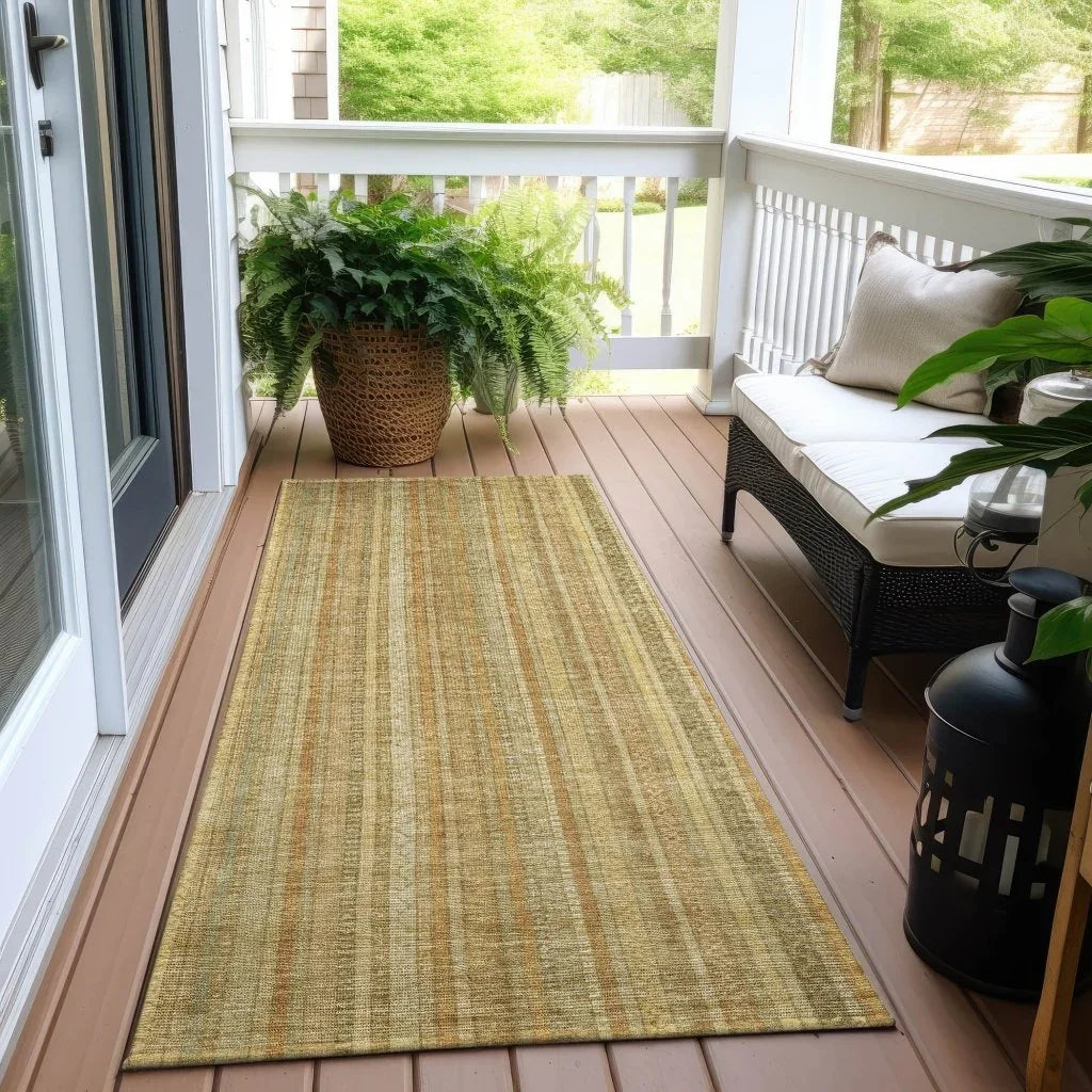 Emberith Gold Washable Indoor - Outdoor Rug - LOOMLAN - LOOMLAN Rugs - Outdoor Rugs