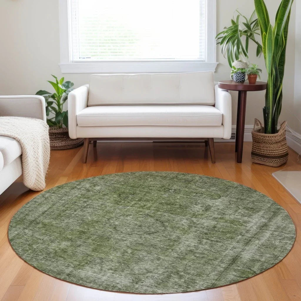 Emberith Green Washable Indoor - Outdoor Rug - LOOMLAN - LOOMLAN Rugs - Outdoor Rugs