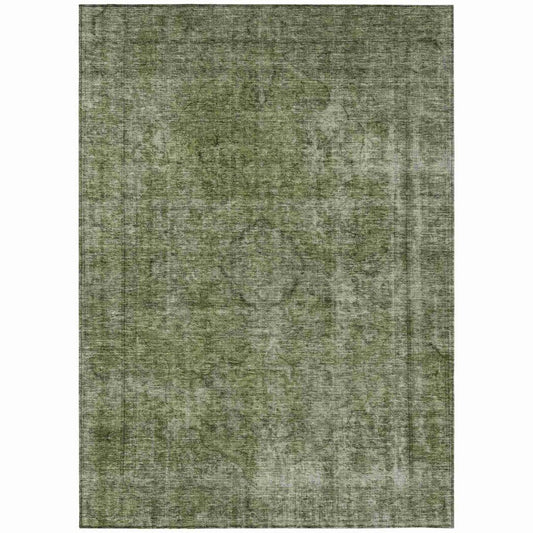 Emberith Green Washable Indoor - Outdoor Rug - LOOMLAN - LOOMLAN Rugs - Outdoor Rugs