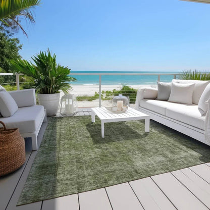 Emberith Green Washable Indoor - Outdoor Rug - LOOMLAN - LOOMLAN Rugs - Outdoor Rugs