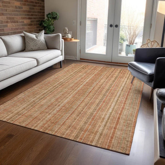 Emberith Orange Washable Indoor - Outdoor Rug - LOOMLAN - LOOMLAN Rugs - Outdoor Rugs