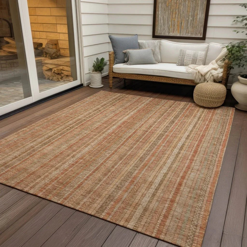 Emberith Orange Washable Indoor - Outdoor Rug - LOOMLAN - LOOMLAN Rugs - Outdoor Rugs