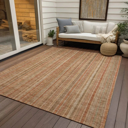 Emberith Orange Washable Indoor - Outdoor Rug - LOOMLAN - LOOMLAN Rugs - Outdoor Rugs