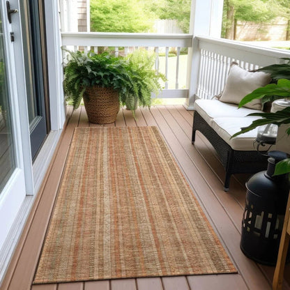 Emberith Orange Washable Indoor - Outdoor Rug - LOOMLAN - LOOMLAN Rugs - Outdoor Rugs