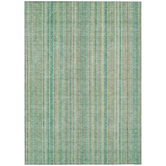 Emberith Teal Washable Indoor - Outdoor Rug - LOOMLAN - LOOMLAN Rugs - Outdoor Rugs
