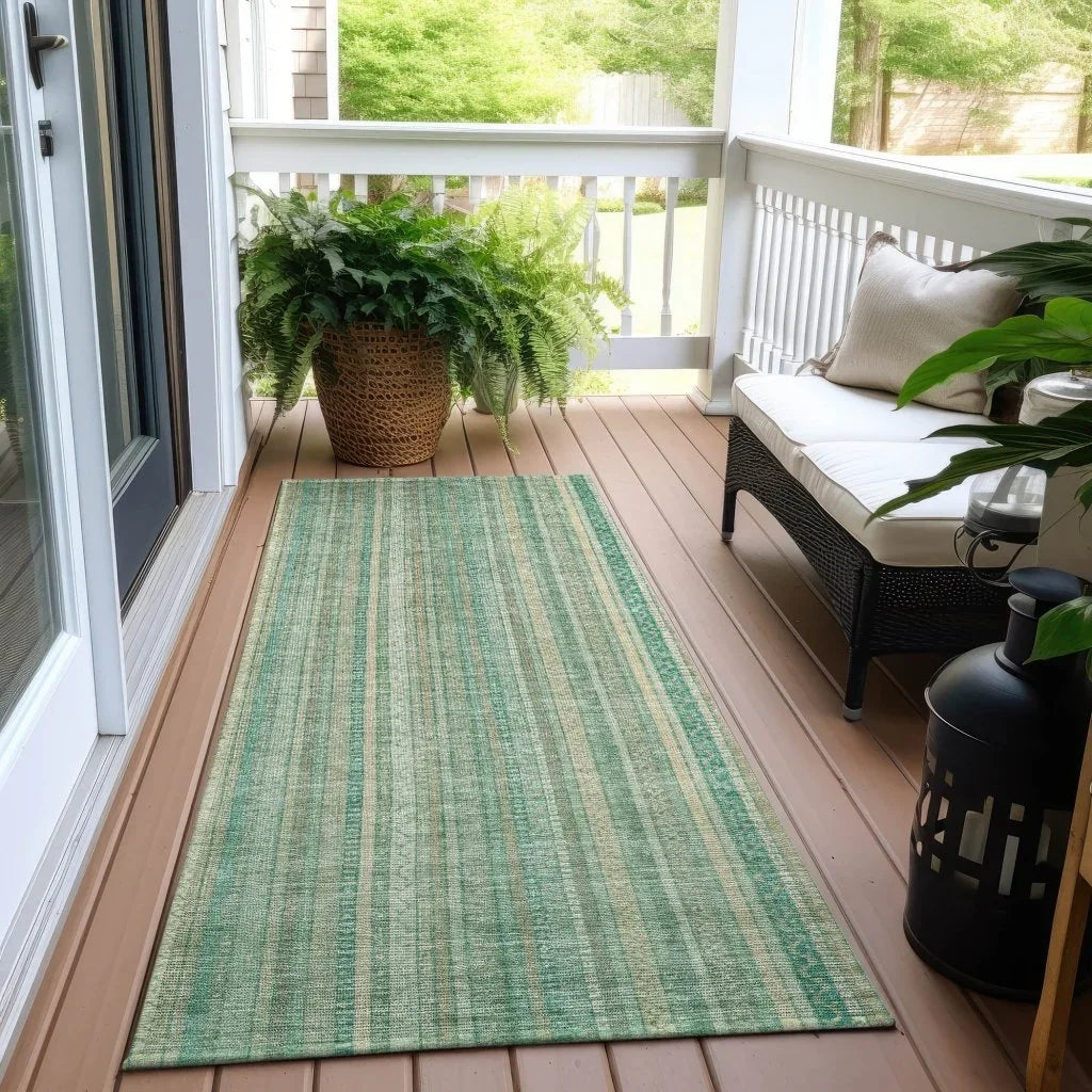 Emberith Teal Washable Indoor - Outdoor Rug - LOOMLAN - LOOMLAN Rugs - Outdoor Rugs