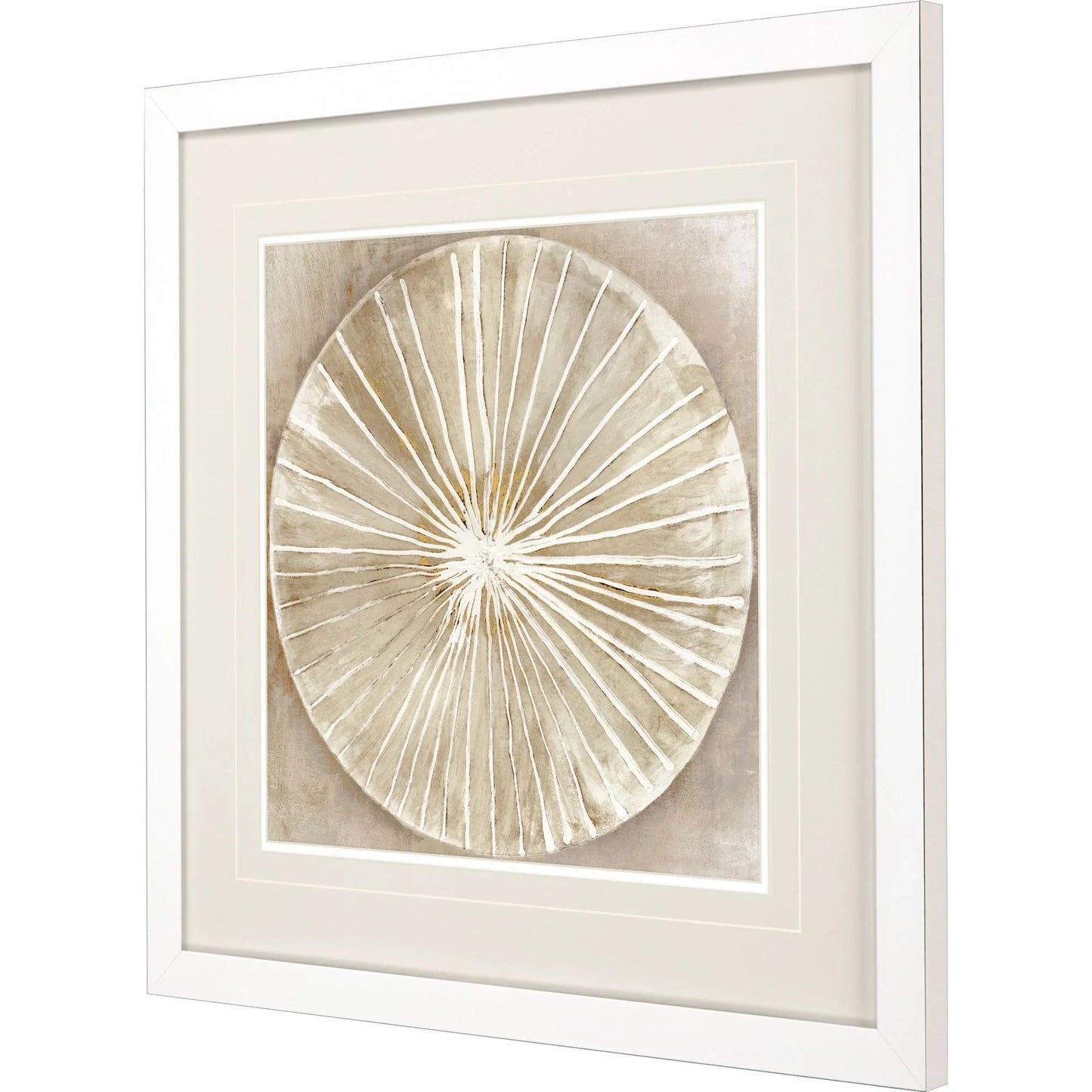 Emboss Beauty Beige Framed Wall Art