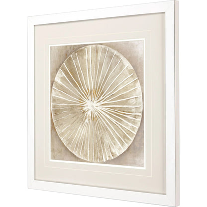 Emboss Beauty Beige Framed Wall Art