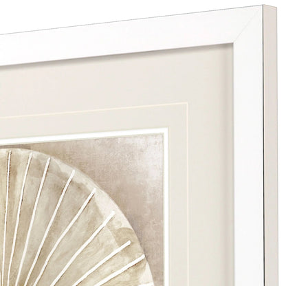 Emboss Beauty Beige Framed Wall Art